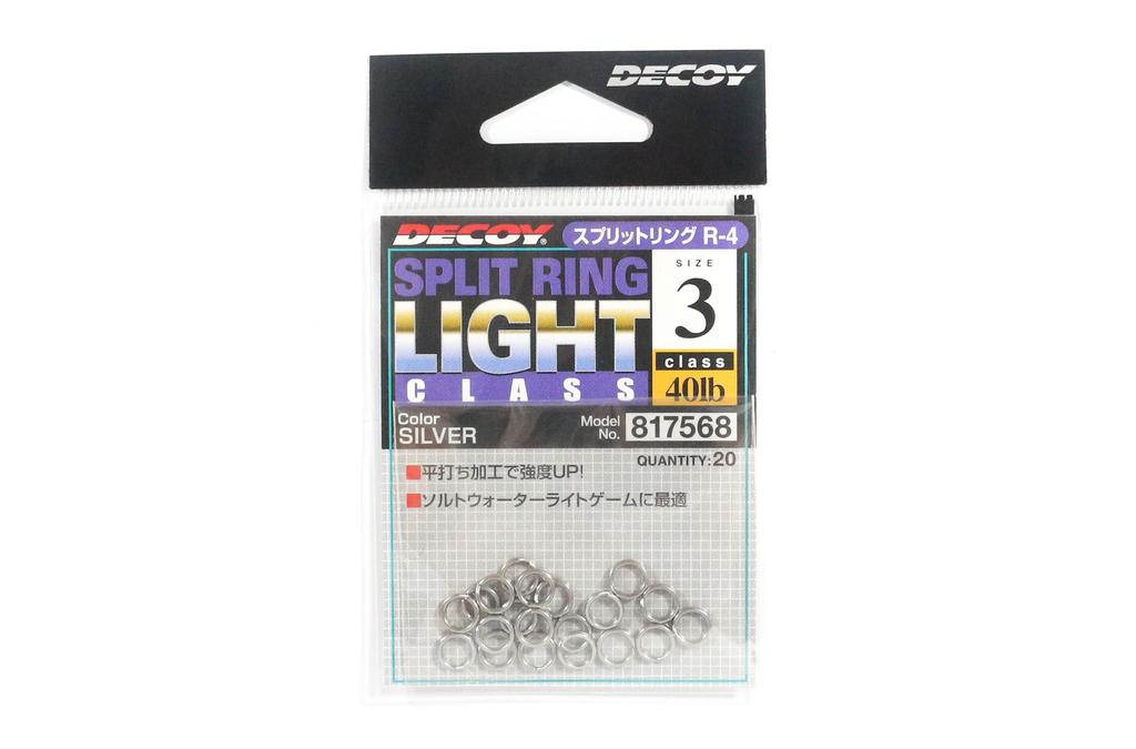 Decoy R-4 Split Rings Light Class Silver Size 3 (7568)