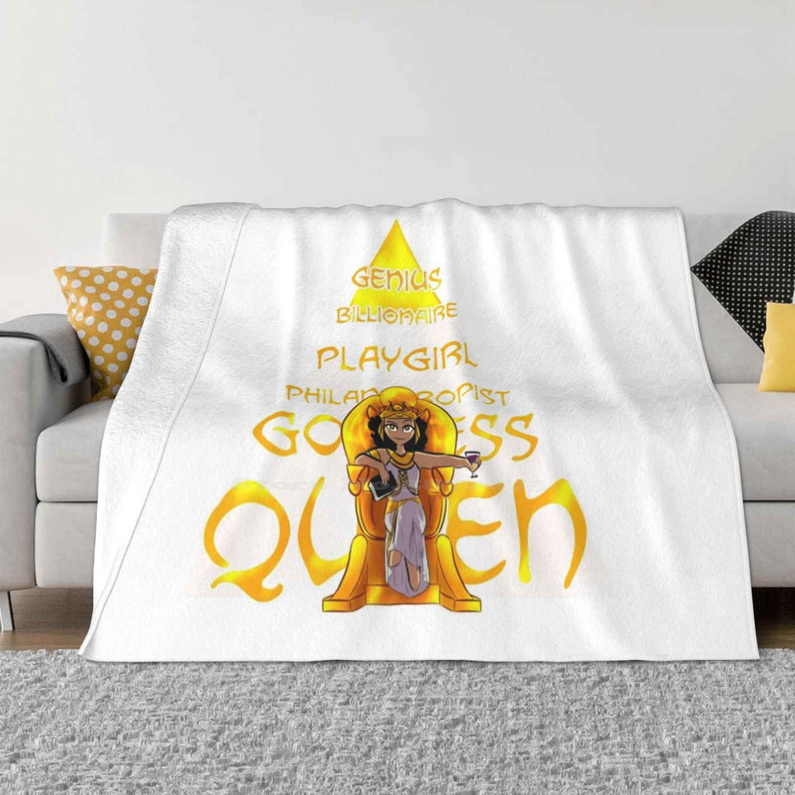 Cleopatra Fashion Soft Warm Flannel Blanket Cleopatra Egypt Overly Sarcastic Productions 30x40in
