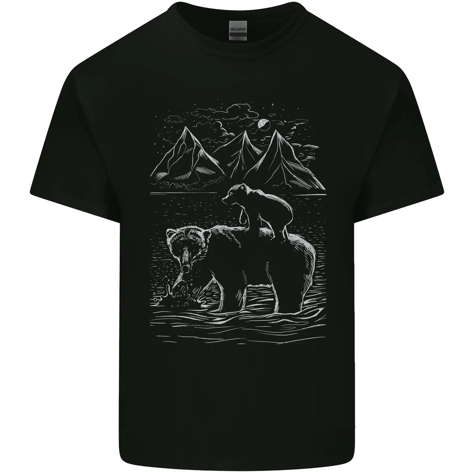 A Bear and It s Cub Kids T-Shirt Childrens L
