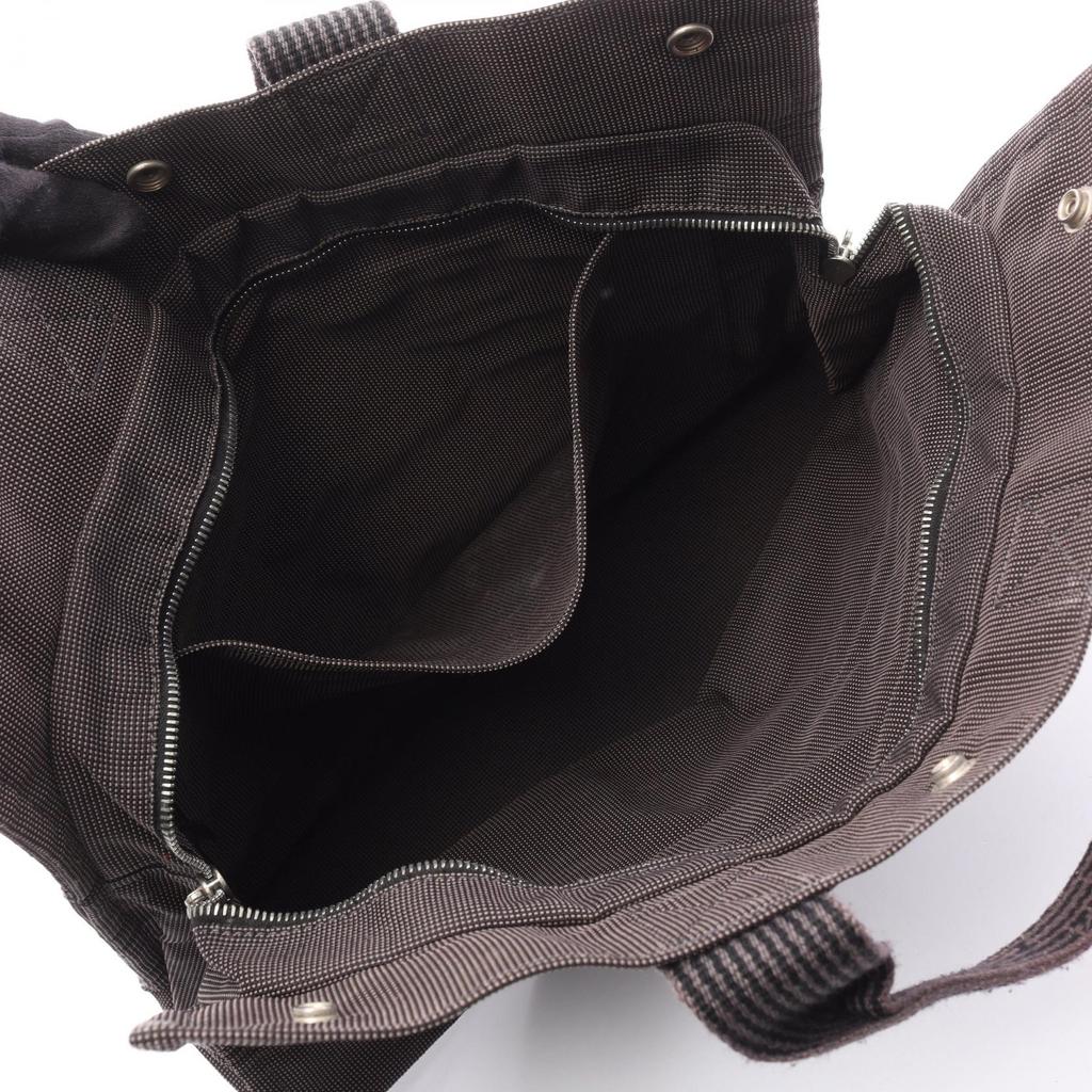 Used HERMES HerlineMM Tote Bag canvas Nylon canvas Gray Used unisex