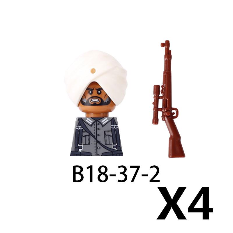 Military Soldier Building Block Figure British US Snow Camouflage Troop MP40 M1A1 Motorcycle Accessories Toys Gift Brick Z02