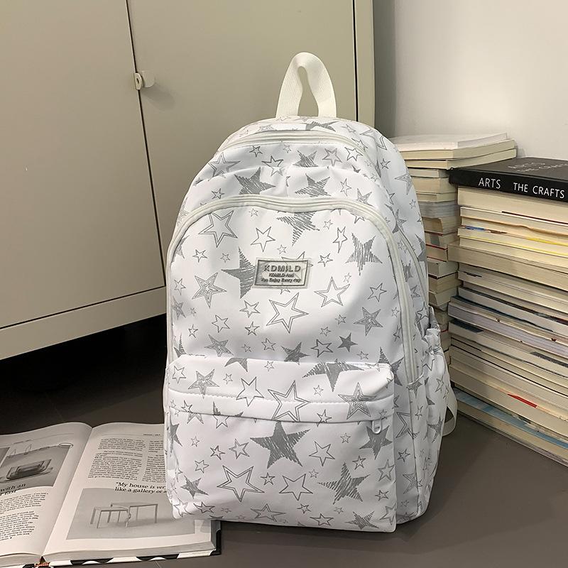 Schoolbag Japanese school bag for girls Junior high school students Cute star backpack Large capacity casual male college student travel backpack tide