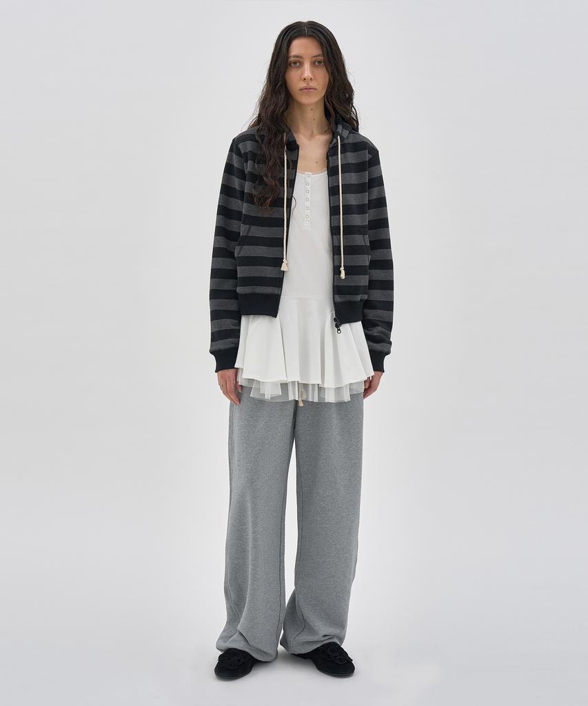Partimento Woman Contrast Button-Up Layered Dress Top_Off White