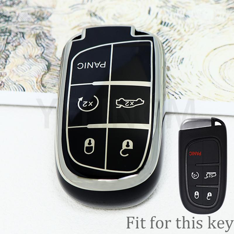 

5 кнопок ТПУ чехол для смарт-ключа автомобиля для Jeep Renegade Frand Cherokee Dodge Journey Charger Chrysler 200 300 300 корпус брелок
