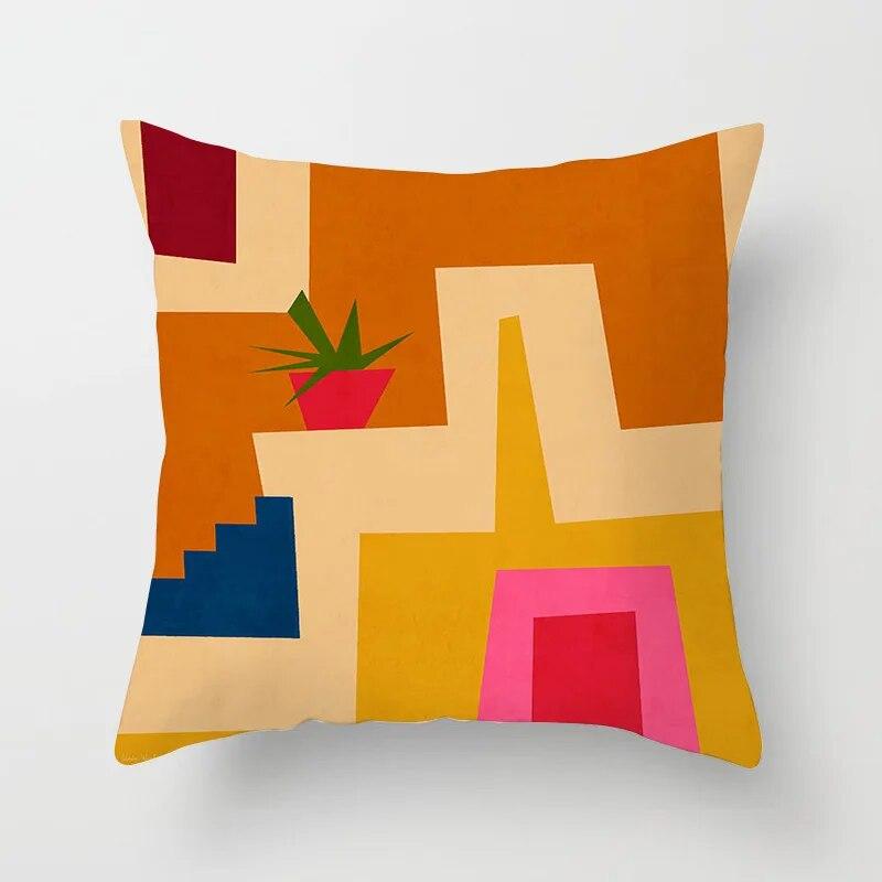 45x45cm Art Color Block Abstract Geometric Pillowcase Modern Street style Hippie Home Decor Sofa Chair cushion cover