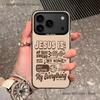 Jesus Bible Verses Black Matte Shockproof CoverPhone Case For iPhone 17,16,15,14,13,12,11,Pro,Max,Plus