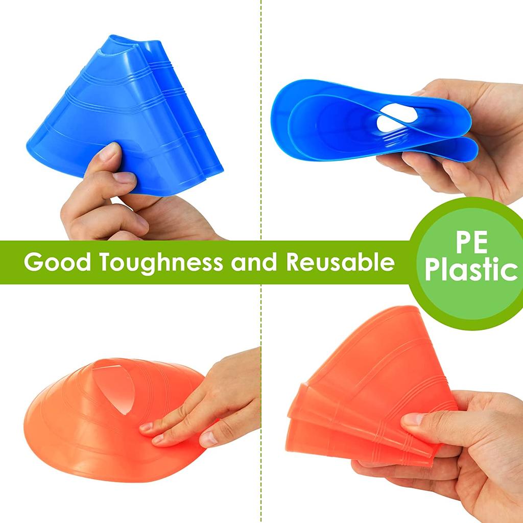 12pcs Professional Pan Cone Obstacle Avoidance Training Equipment - Children's Football Roller Skating Agile Sports Props