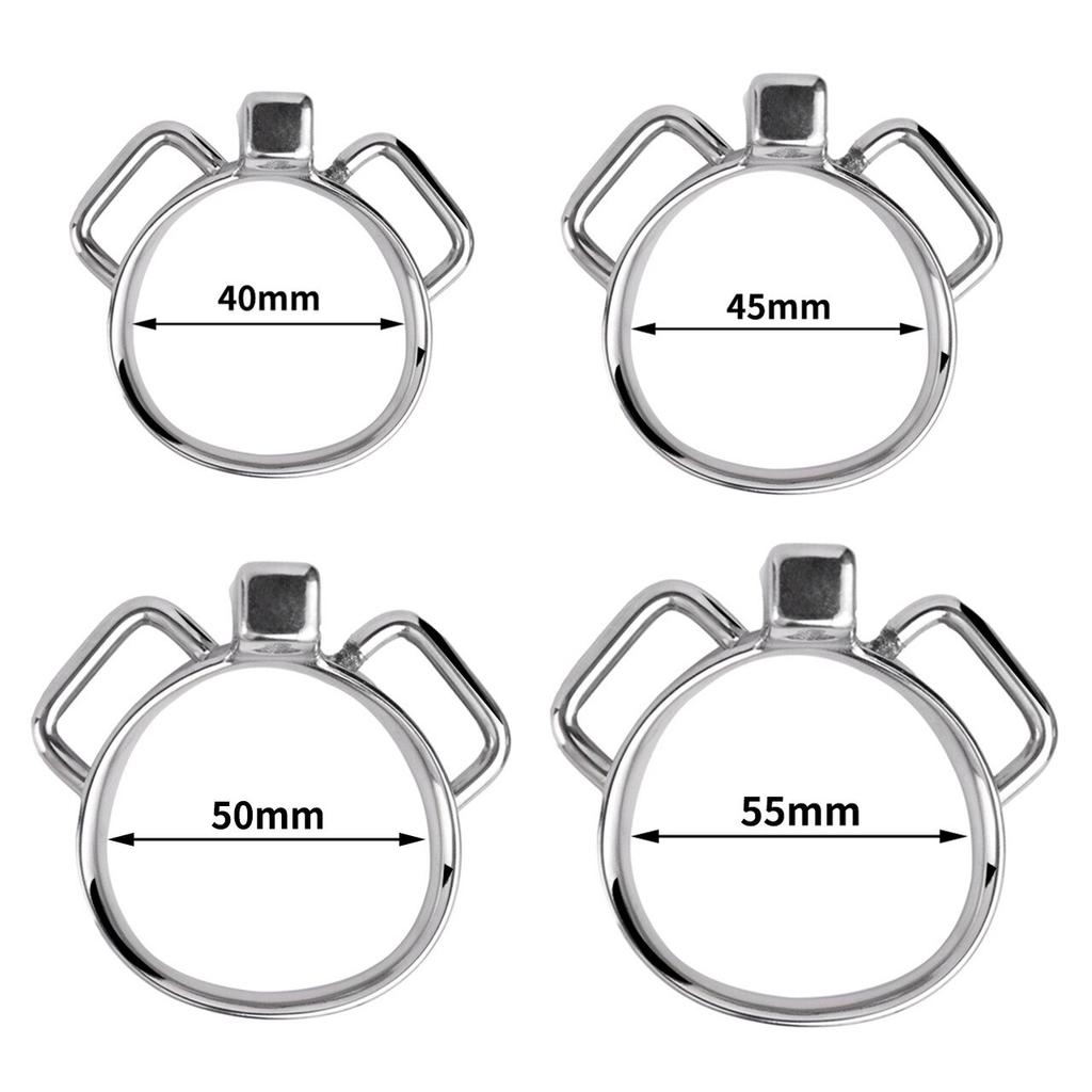 Male Chastity Lock Stainless Steel Penis Cage with Hook Urethral Chastity Belt Penis Ring Ball Stretcher