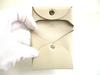 Authentic HERMES Craie Evercolor Leather Coin Purse Bastia #b091  Open Box