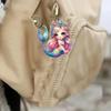 Cartoon Green Fresh Mermaid Acrylic Car Hanging Decoration For Girls Stylish