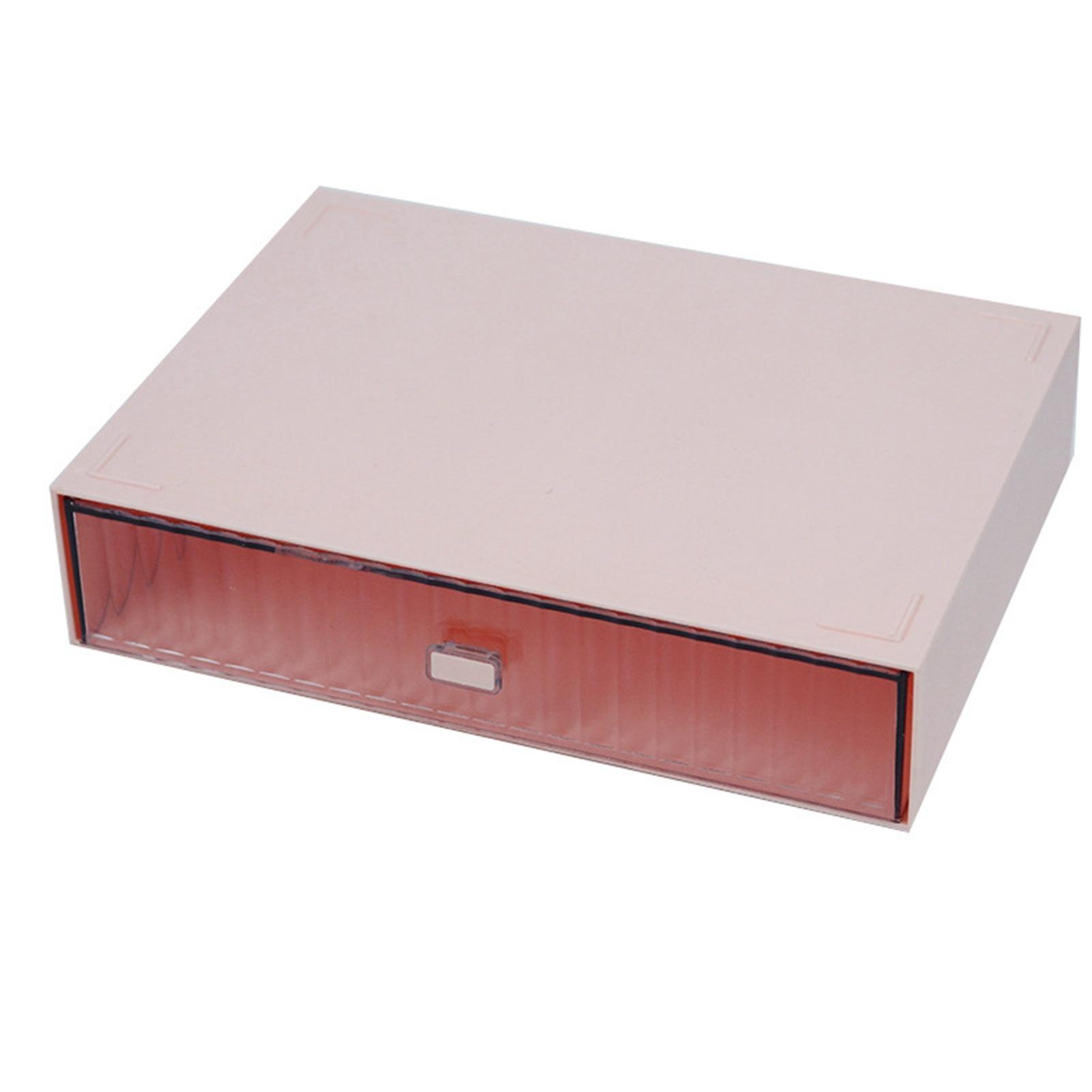 Desktop Drawer Organizer Waterproof Dustproof Plastic DIY Combination Multi Layer Stackable Drawer Storage Case Striped