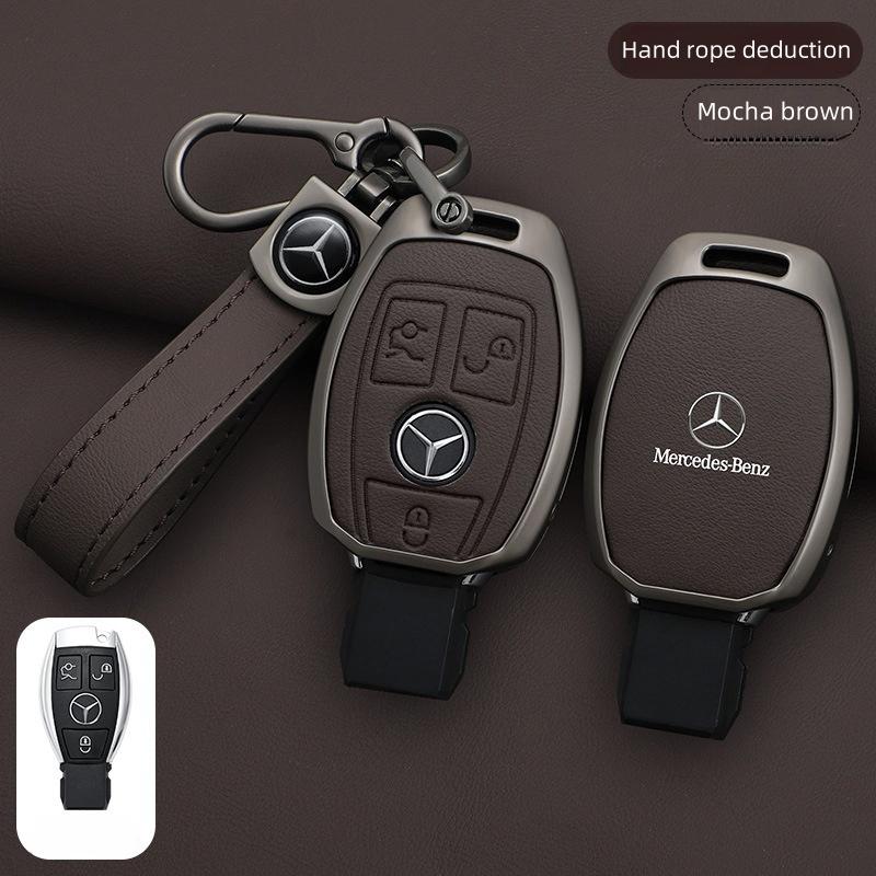 2025 Heißes Legierungsstil Auto Schlüsselanhänger Hülle Schale Fob Für Mercedes Benz A B C E G Klasse C200 C300 E350 W205 E260L GLK A45 AMG BGA Ac