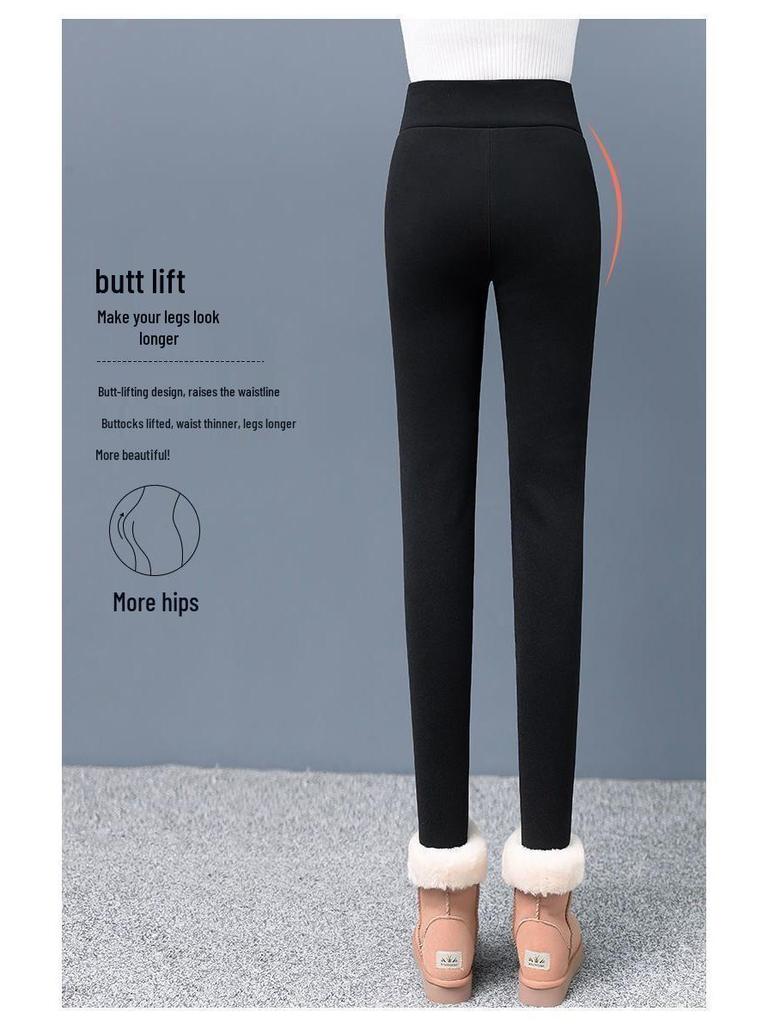 [500g] Thickened Plus Velvet Women's Leggings (Autumn/Winter), Warm Cotton, Cold-Resistant, Slim Fit for Middle-Aged & Elderly.
