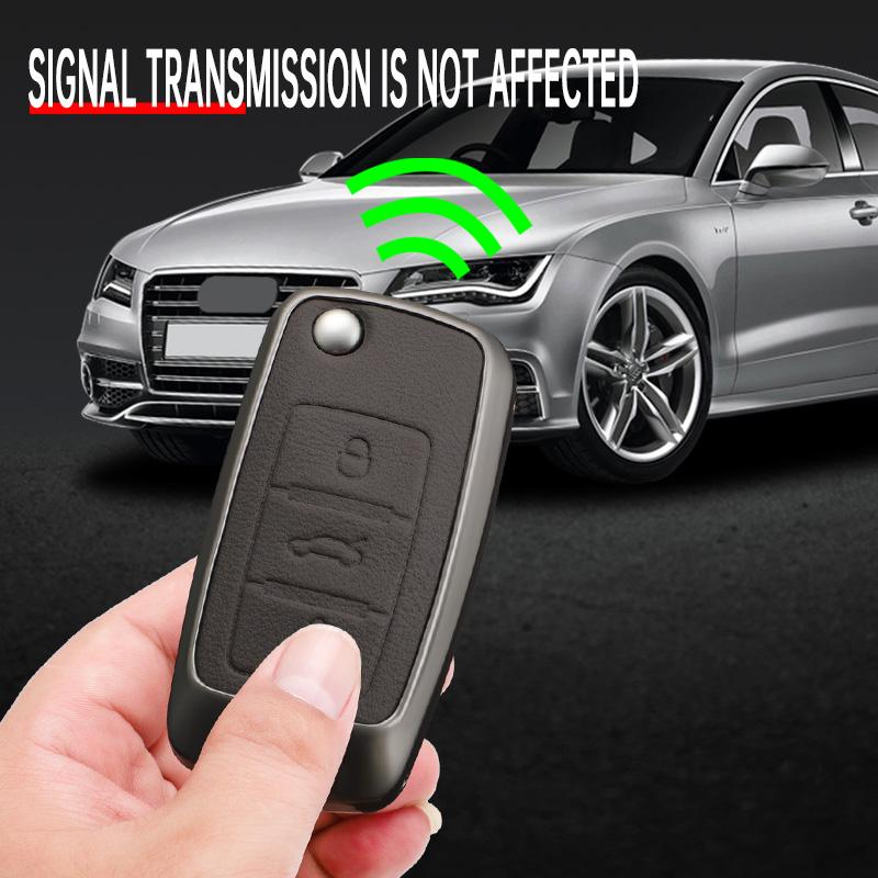Auto Key Fob Cover Mount Case Fit For Skoda Octavia A7 A5 Fabi Yeti Fit For Vw Volkswagen Tiguan Passat Polo Mk T-Roc B8 Auto Auto Accessories