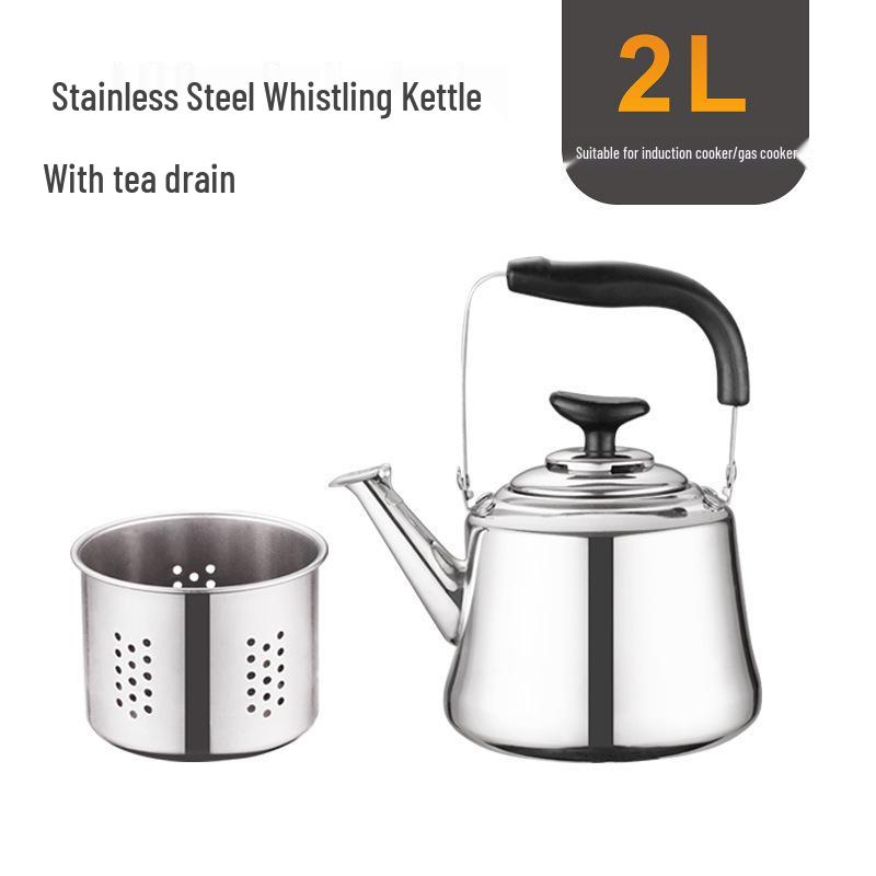 Large Capacity Stainless Steel Whistling Kettle for Induction & Gas Stoves