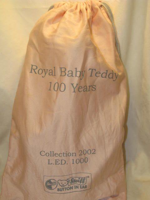 Steiff Edition of 1000 Pieces In Japan In Baby Teddy 100 Limited 2002 "Royal Years"