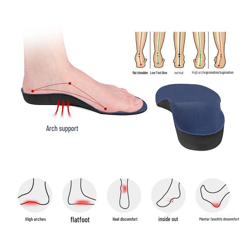 Unisex Breathable Shock-Absorbing EVA Insoles with Massage Arch Support for Summer Sports