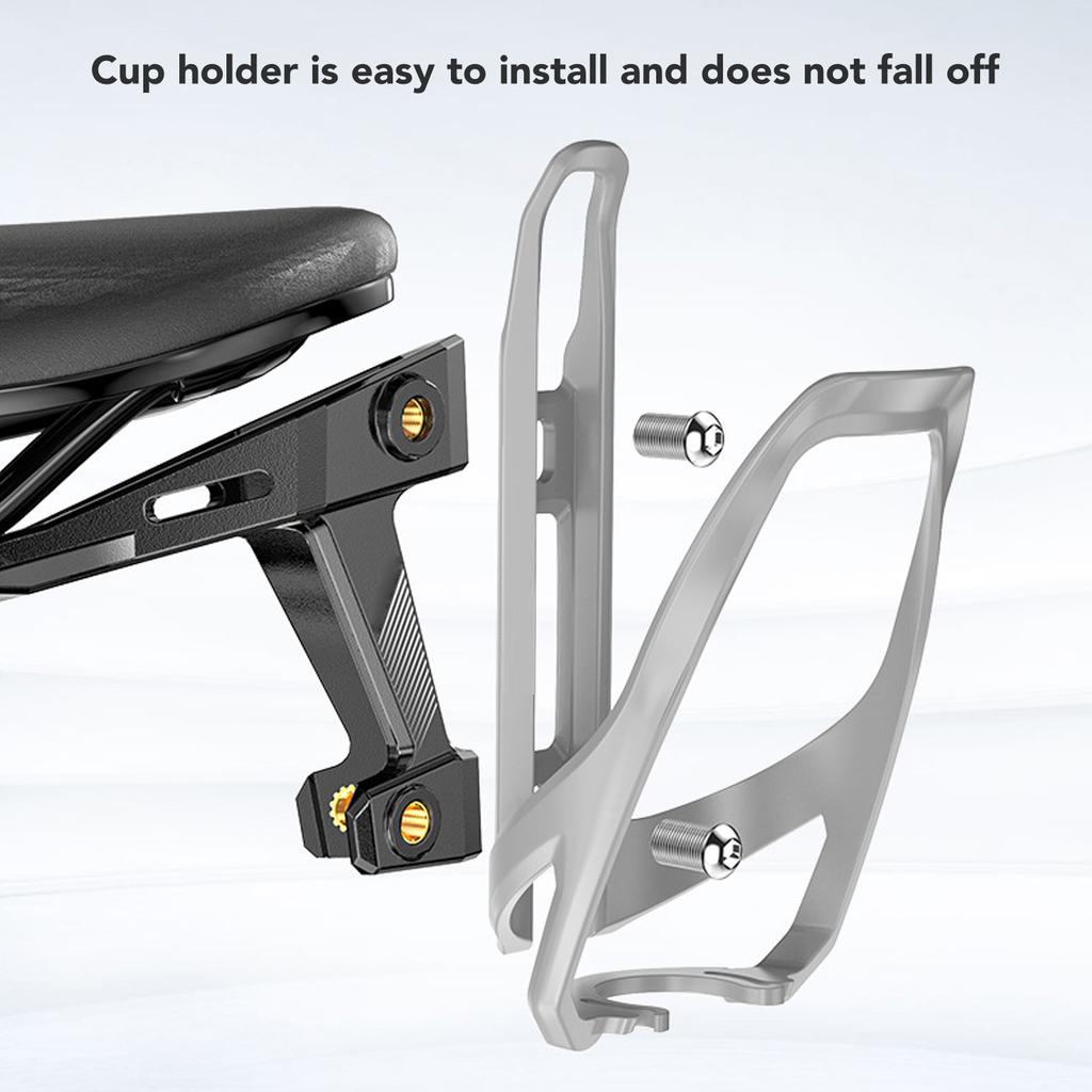 Bike Bottle Cage Saddle Adapter Professional Thickened Sturdy Adjustment Bottle Cage Mounting Bracket for Single and Double Bottles
