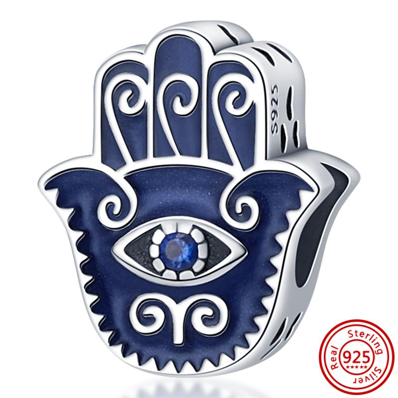 New 925 Sterling copper Blue Zircon Eyes Owl Turtle Bird Ring Pyramid DIY Beads Fit Original Pantaro Charms Bracelet DIY Zircon