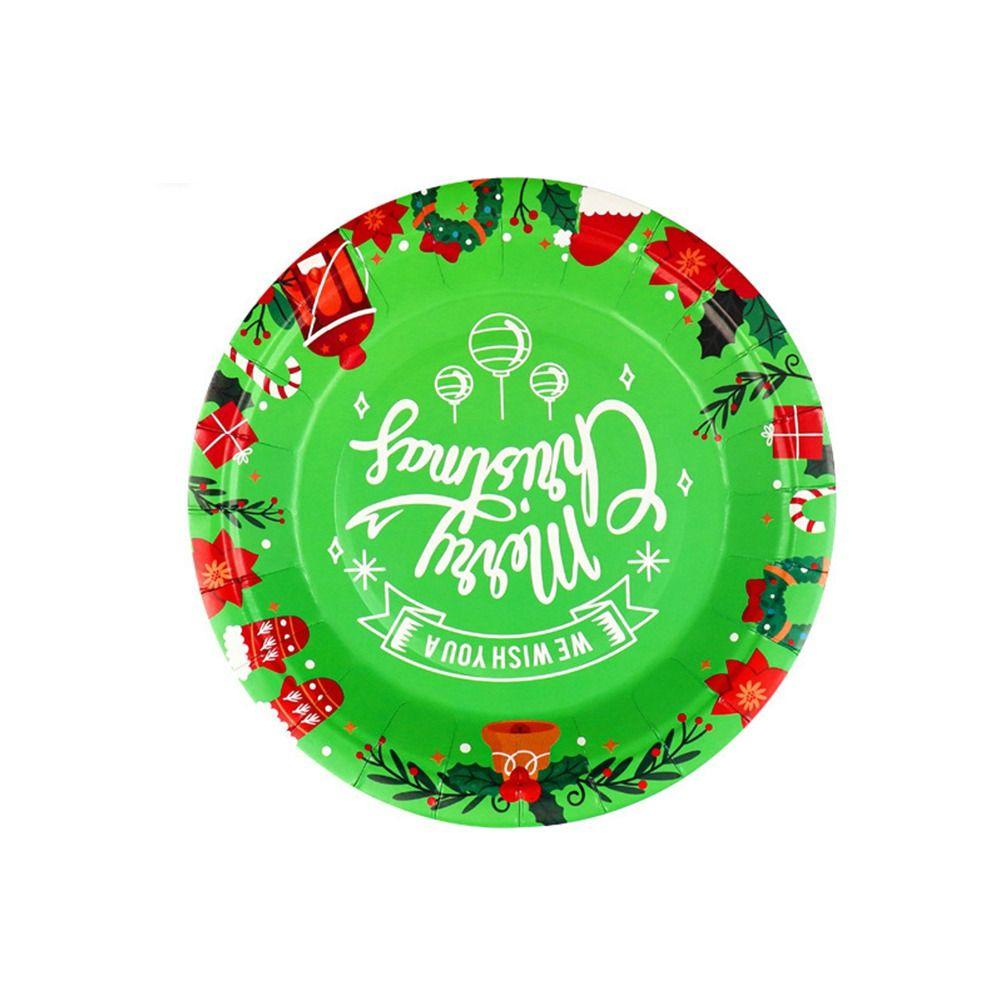 Environmental Christmas Paper Plates Disposable Christmas Paper Cups Christmas Tableware Set  Home