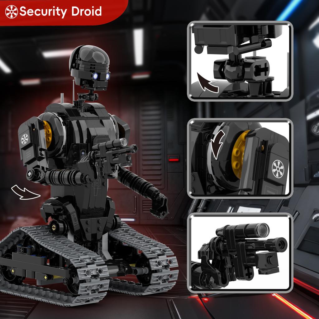 588Pcs Electric Remote Control Security Robot Moc Building Blocks Model Assembly Educational Toy Ornament Boy'S Birthday Gift