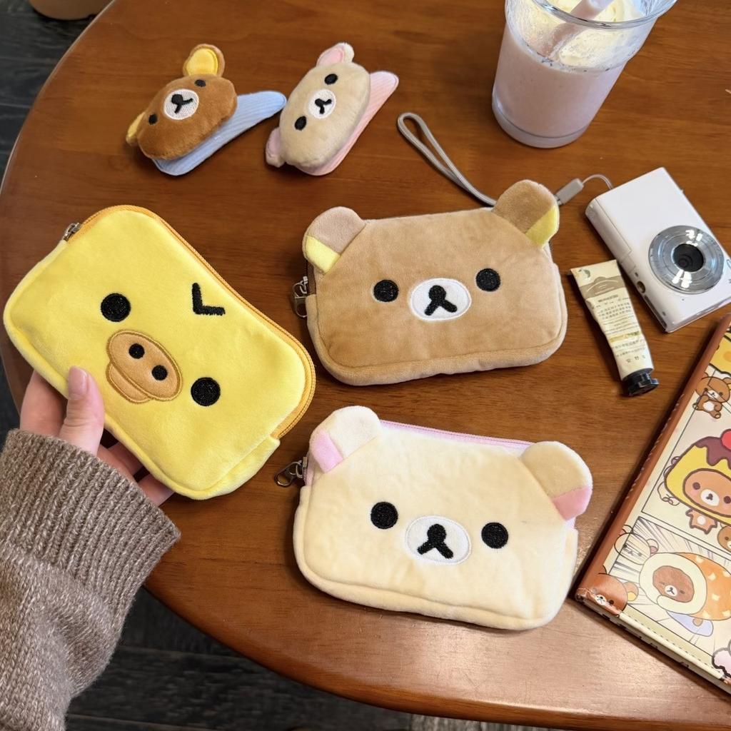 Anime Rilakkumas Coin Purse Wallet Creative Peripheral Korilakkuma Ccd Storage Card Bag Couple Birthday Small Storage Bag Gifts