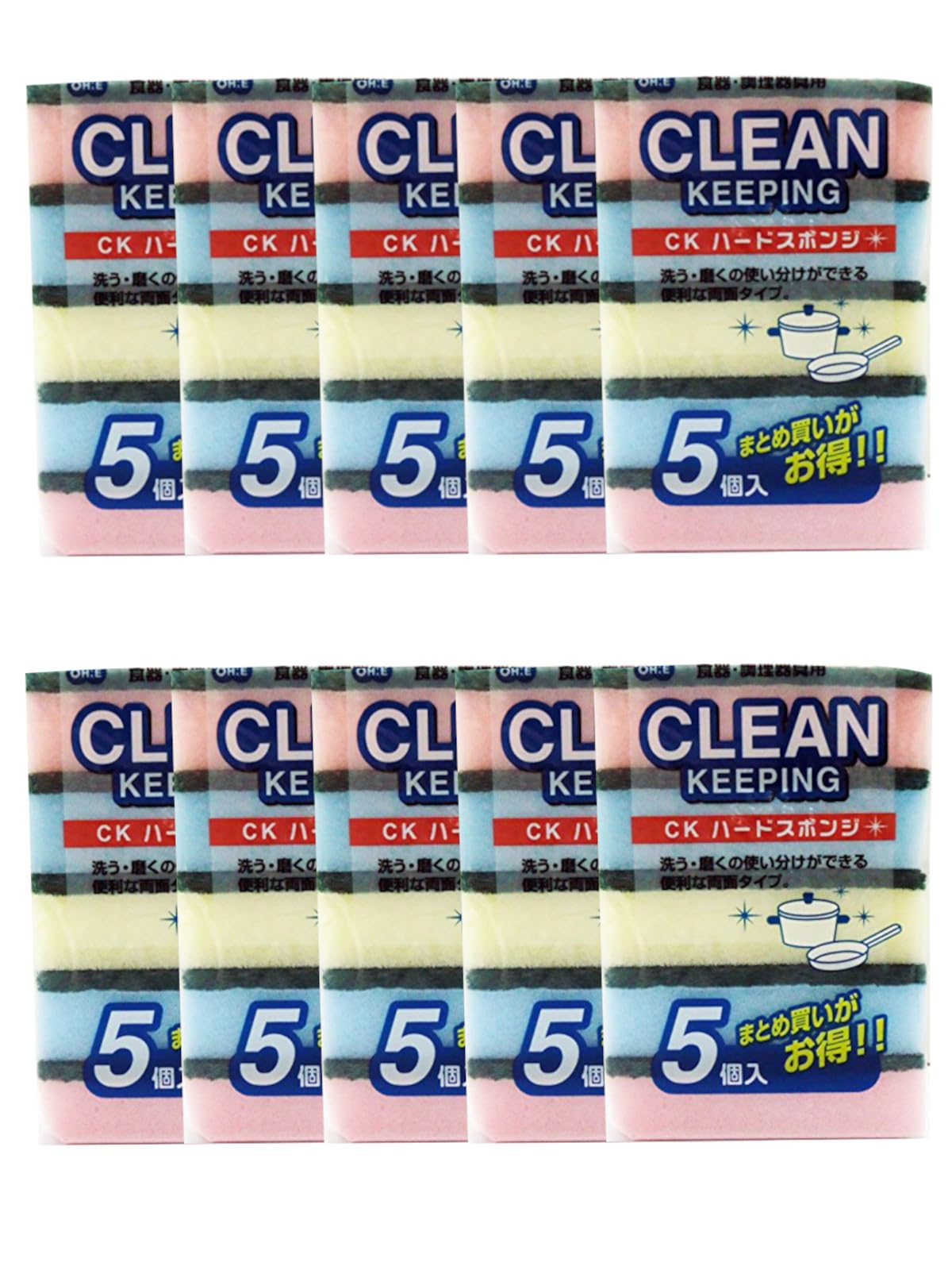 

Ohe Clean Keeping Hard Sponge 5-pack 10-pack