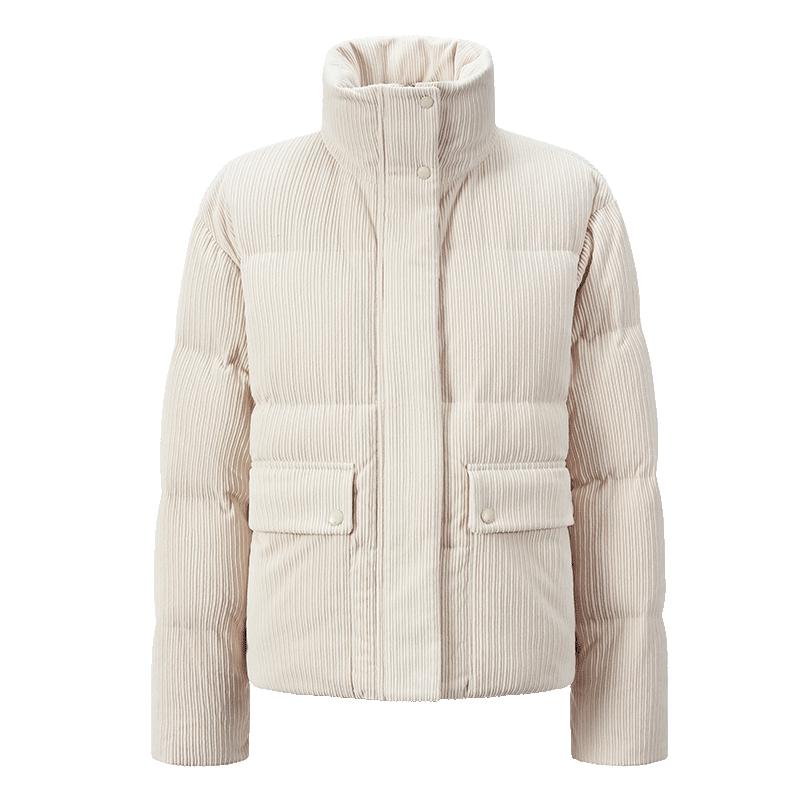 

GIOVANNI VALENTINO Women s Corduroy Stand Collar Puffer Down Jacket L