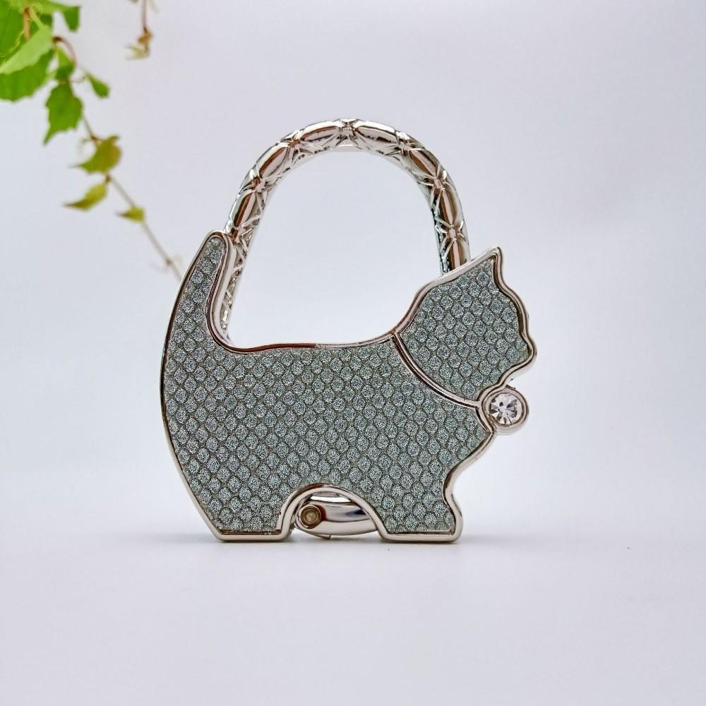 Foldable Cat Handbag Hook Lovely Design Folding Bag Hook NEW Table Edge Hook Home Decoration