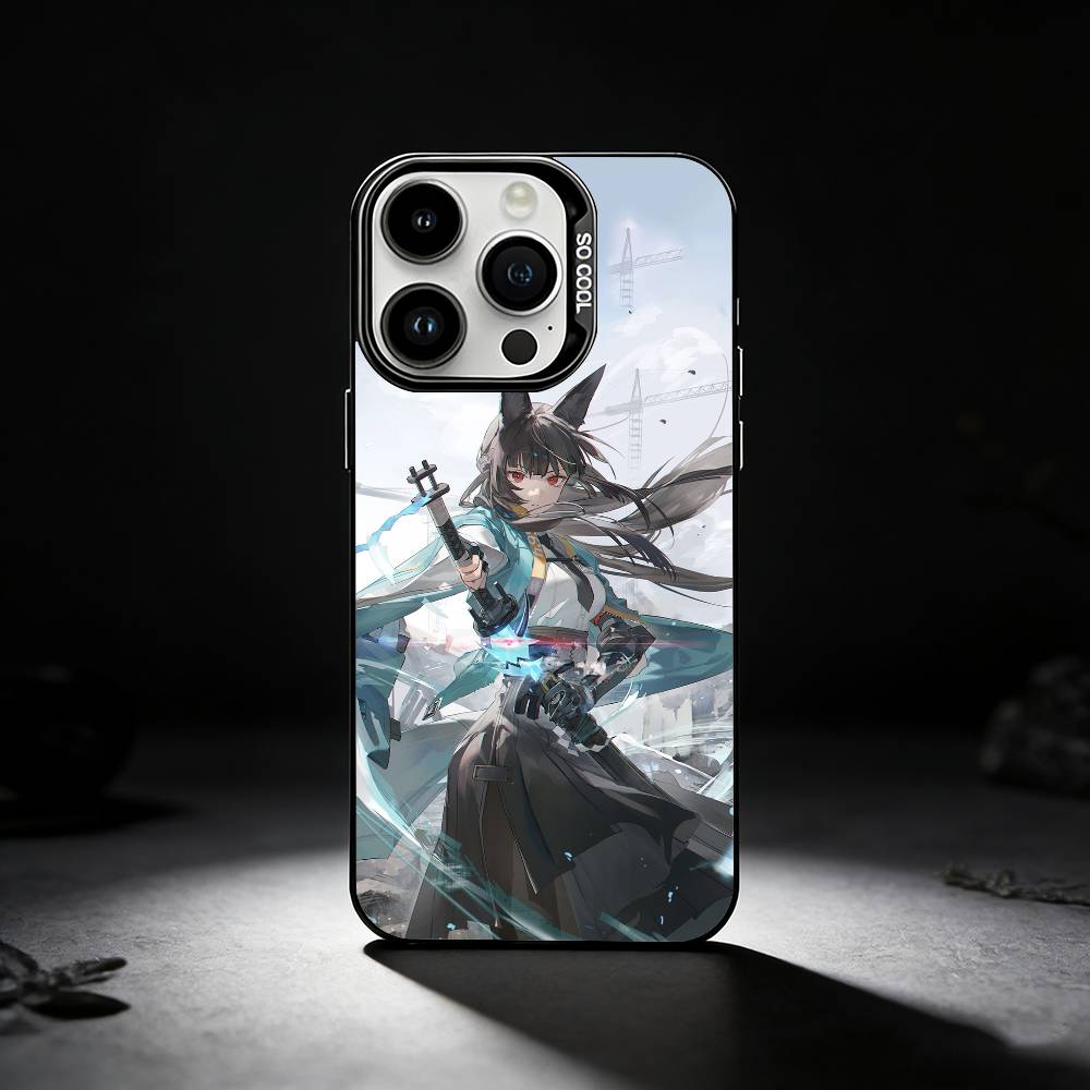 Zenless Zone Zero Miyabi Hoshimi Phone Case For iPhone 17,16,15,14,13,12,11 Plus,Pro Max,XS,Colored Silver Phone Case