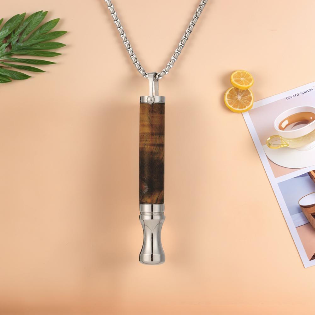Anxiety Breathing Necklace for Adults Stainless steel Stress Relief Meditation Necklaces Yoga Ritual Female Jewelry