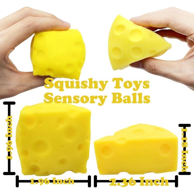 Jucării Squishy Brânză Jucării Fidget Bile Anti-Stres Bile Anti-Stres de Strâns Jucării Senzoriale Fidget, Cadouri de Alinare a Stresului Mărturii de Petrecere