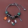 Anime Demon Slayer Kimetsu No Yaiba Bracelet DIY Beaded Cartoon Character Pendant Hand Dress Cosplay Props Fan Gift Jewelry
