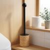 Creative Faux Rattan Toilet Brush Set with Holder Modern Home Decor Bathroom Cleaning Accessory for Contemporary Spaces
