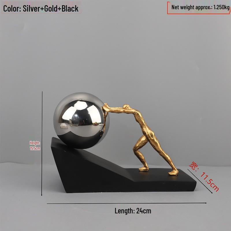 

Современная минималистичная абстрактная скульптура гимнастического мяча, смоляное украшение для декора гостиной или ТВ-тумбы