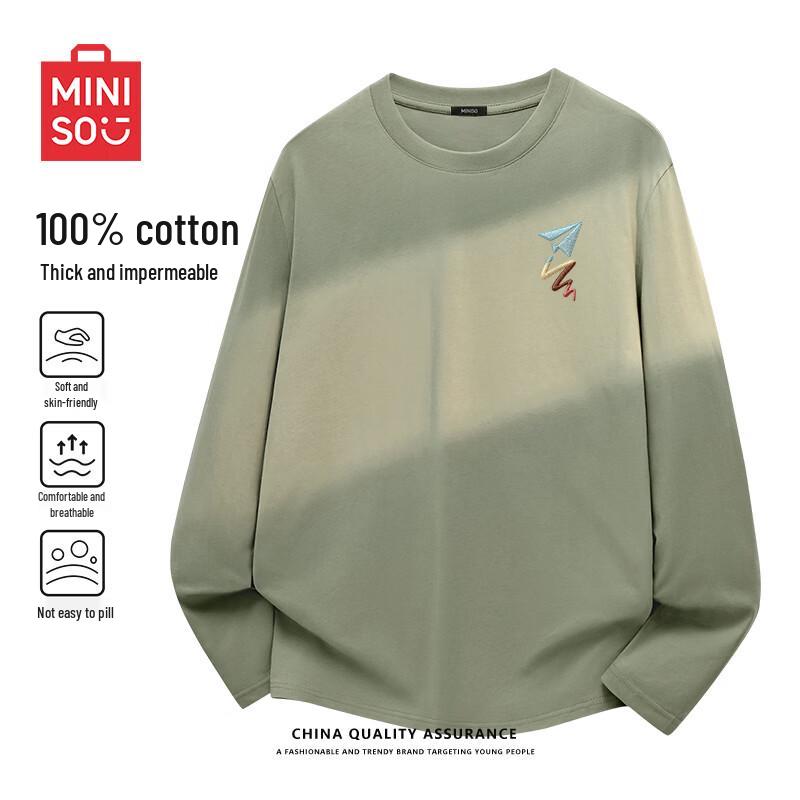 MINISO Men's Heavyweight Long-Sleeve T-Shirt