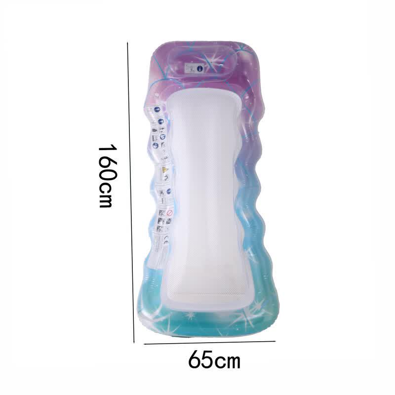 Inflatable Wave Pool Float with Pillow
