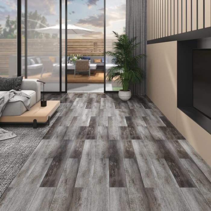 VidaXL Planches de Plancher Revêtement de Sol Dalle de Sol Salon Salle de Séjour Chambre à Coucher Maison PVC 5,02 m² 2 mm 146564