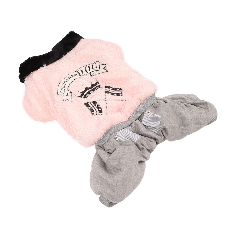 Dog Winter Clothes Plush Warm Thick 4 Legged Cute Pet Cold Weather Outfit for Medium Large Dogs