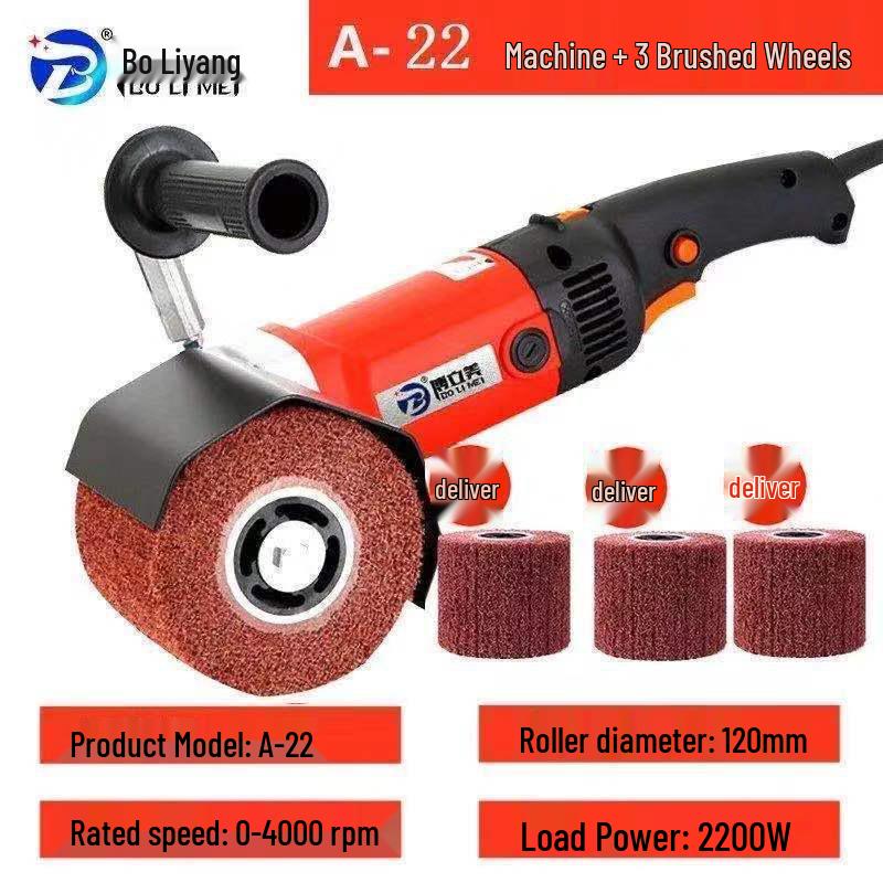Hot Selling Stainless Steel Handheld Electric Polisher: Rust Remover & Mirror Surface Metal/Wood Wire Drawing Machine