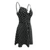 Women's Summer Fasion Polka Dot Printed Chest Lace Sexy Slim  Sling Dress