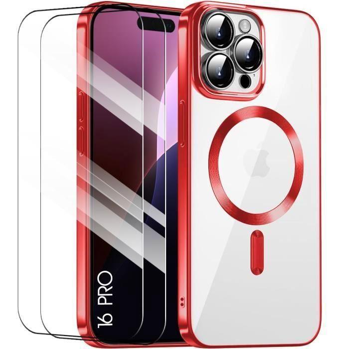 Coque de protection - iPhone - 16 Pro - Antichoc - Transparent - Cercle magnétique intégré