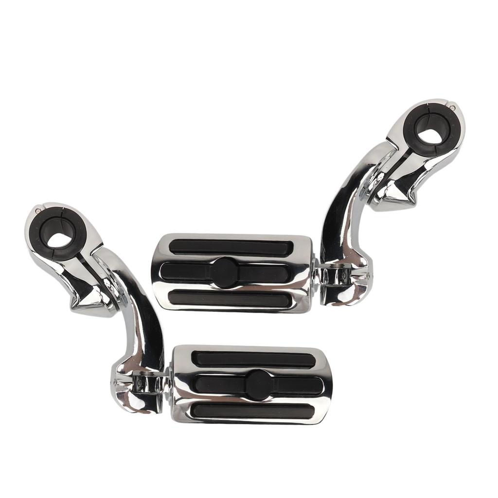2 Pcs Motorcycle Highway Foot Pegs Chrome Adjustable Comfortable Motorcycle Foot Pegs Footrest Highway Foot Pegs for Davidson (Short Type)