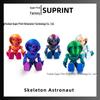 3D Articulated Astronaut Skeleton Figurine