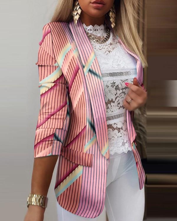 Autumn/Winter 2021 Women's Gradient OL Slimming Long Sleeve Blazer