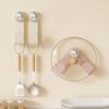 Rotatable Wall Mounted Pots Lid Holder for Kitchen Cutting Board Organizer Space Saving Cabinet Door Storage Rack