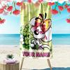 Custom Name DIDDL Print Beach Towel, Large Soft Quick Dry Towel for Beach Camping Swimming