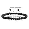 Adjustable Mini Natural Stone Lava Tiger Eye Beaded Bracelets & Bangle for Women Men Chakra Beads Braided Bracelet Charm Jewelry