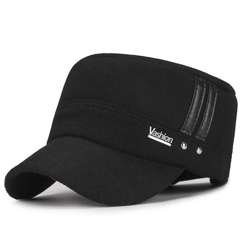 Winter Knit Dad Hat With Embroidered Lettering And Adjustable Fit For Seniors