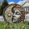 Art Lune Métallique 20x20 cm Décoration Murale Panneau Extérieur Résistant aux Intempéries Impression HD